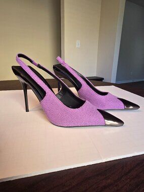ASOS DESIGN Pixel Slingback Stiletto Heels in Purple | US 8 / EU 39 | NWT